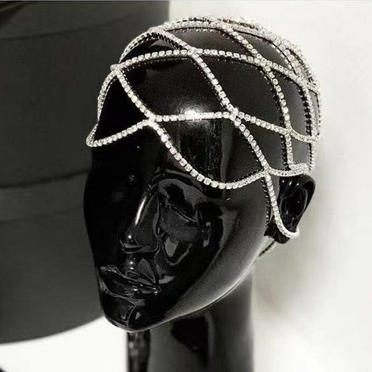 Fashion Mesh Rhinestone Multi-layer Hair Hoop