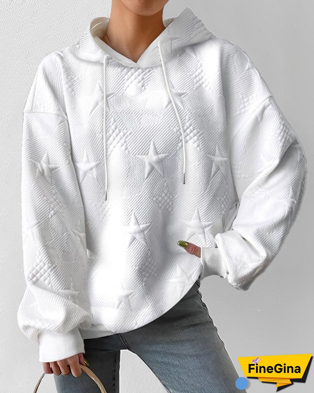 White Long Sleeve Plain Sweatshirt