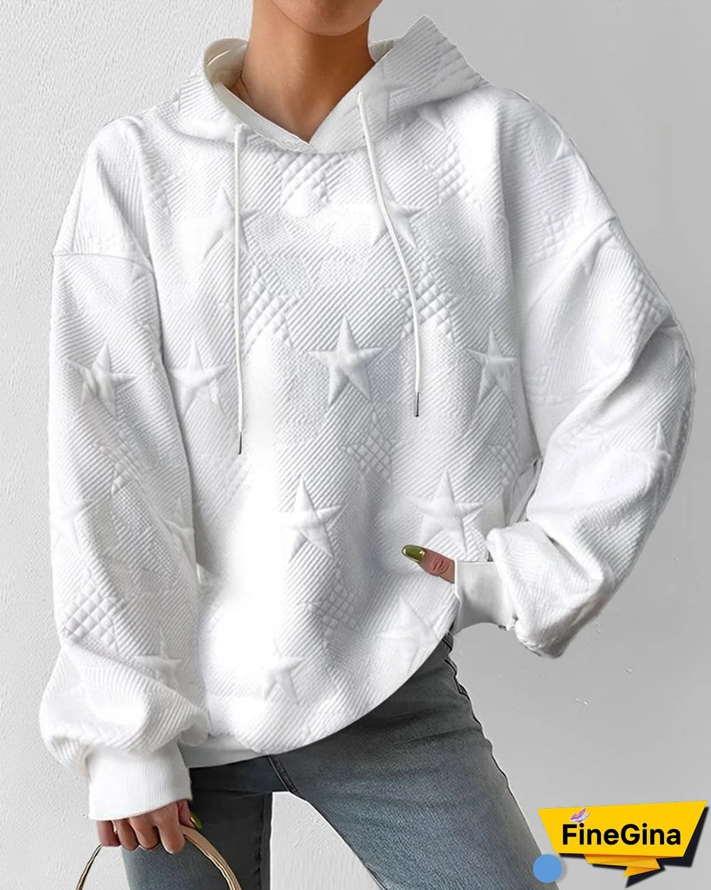 White Long Sleeve Plain Sweatshirt