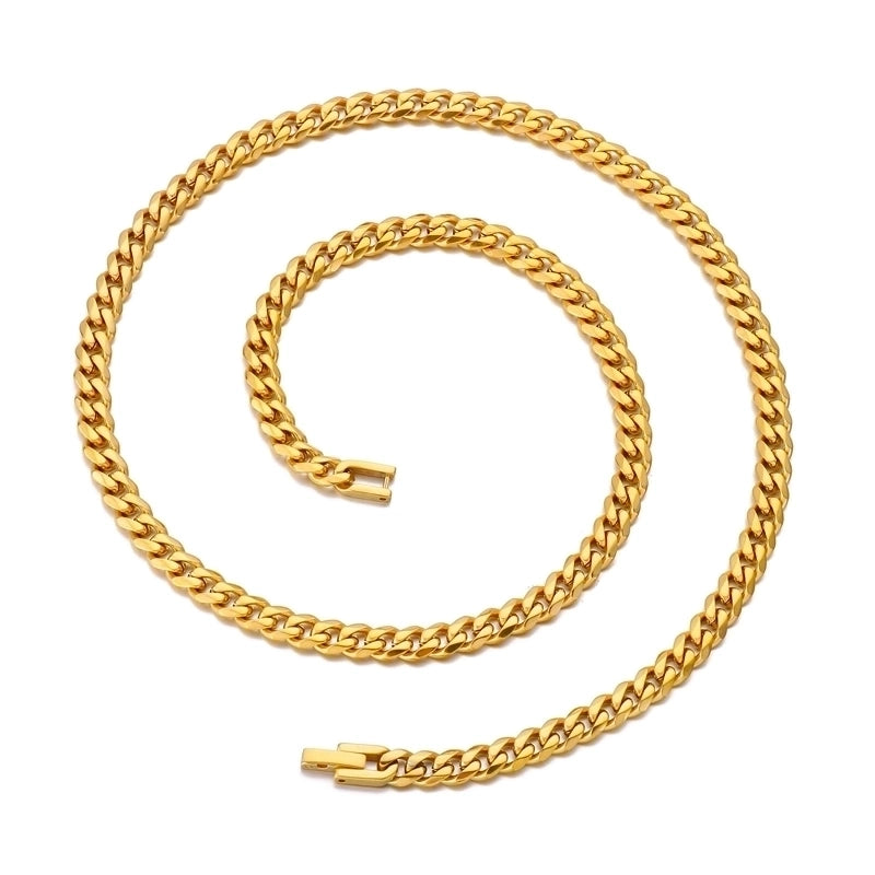 1 Piece Fashion Solid Color Stainless Steel Plating 18k Gold Plated Unisex Necklace