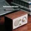 Retro walnut wood radio Bluetooth speaker