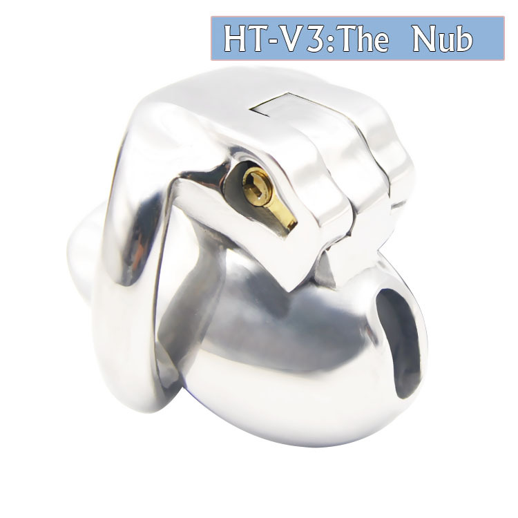 HT-V3: The Nub Metal Chastity Cage Holy Trainer 