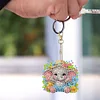 >SALE<6Pcs Acrylic Double Sided Elephant Diamond Painting Keychain for Bag Decor