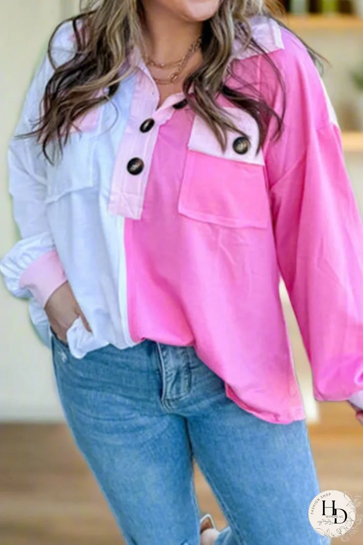 Chest Pockets Plus Size Sweatshirt