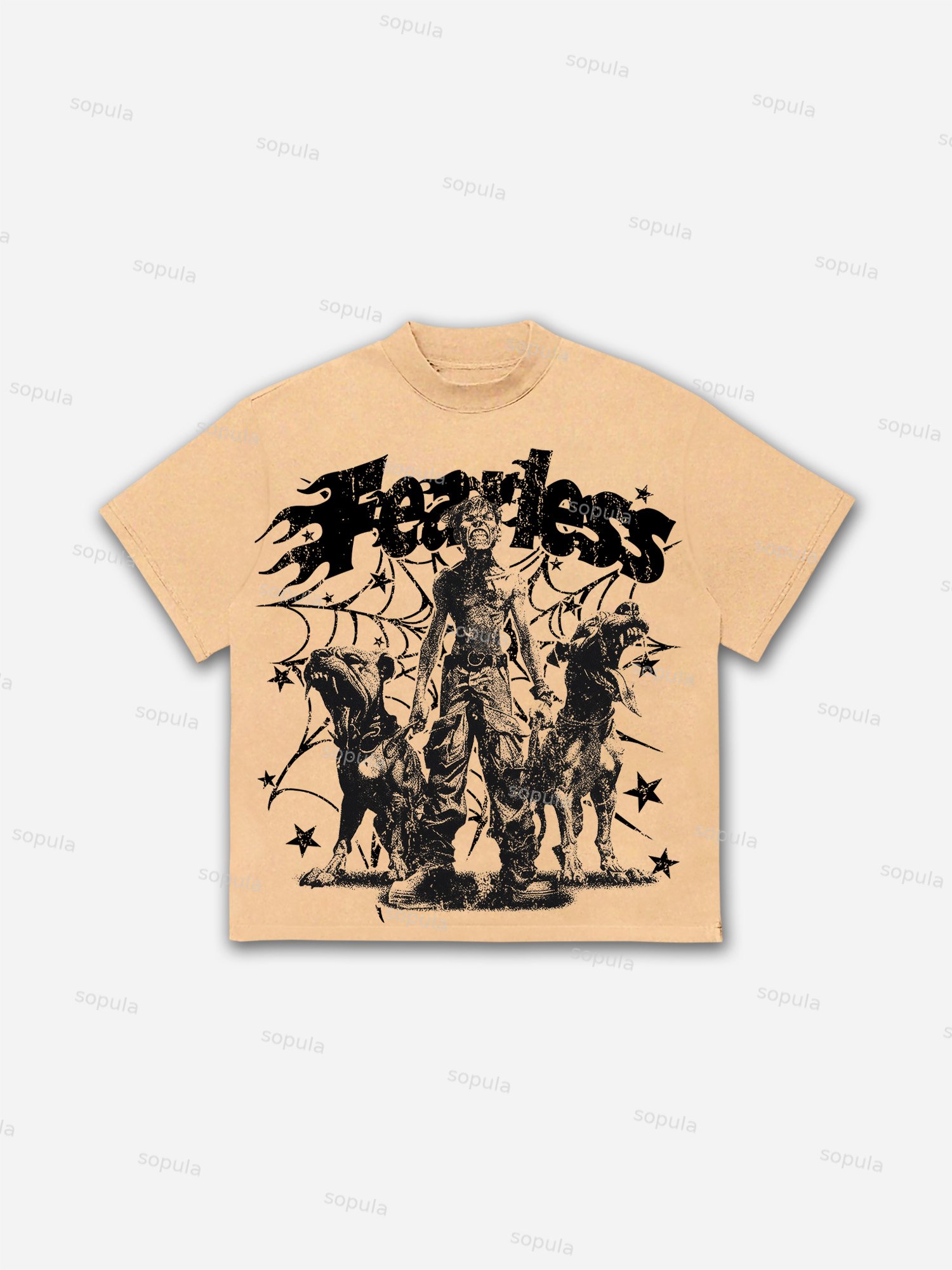 Fearless Cool Boy Doberman Dog Print Cotton T-shirt - SOPULA
