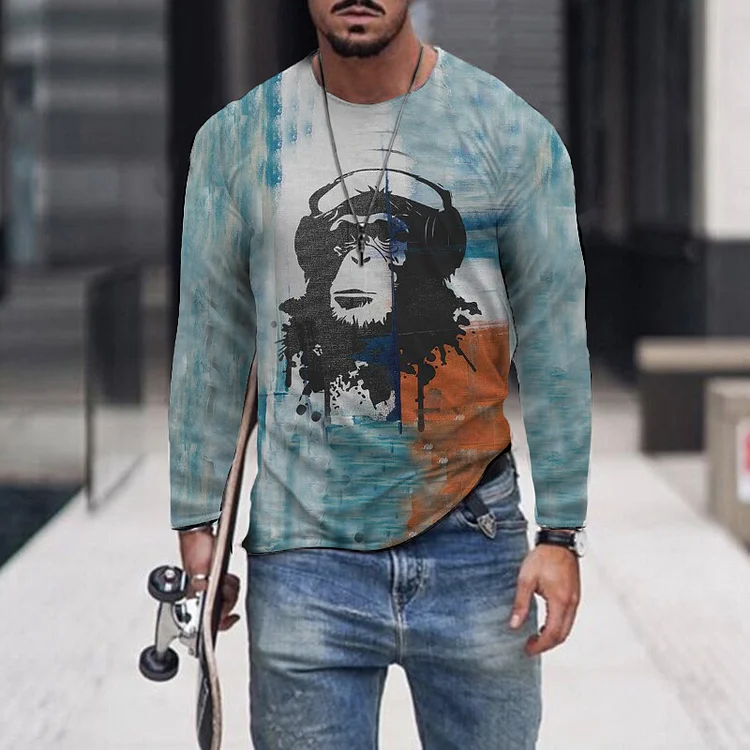 Blue Gorilla Long Sleeve T-Shirt