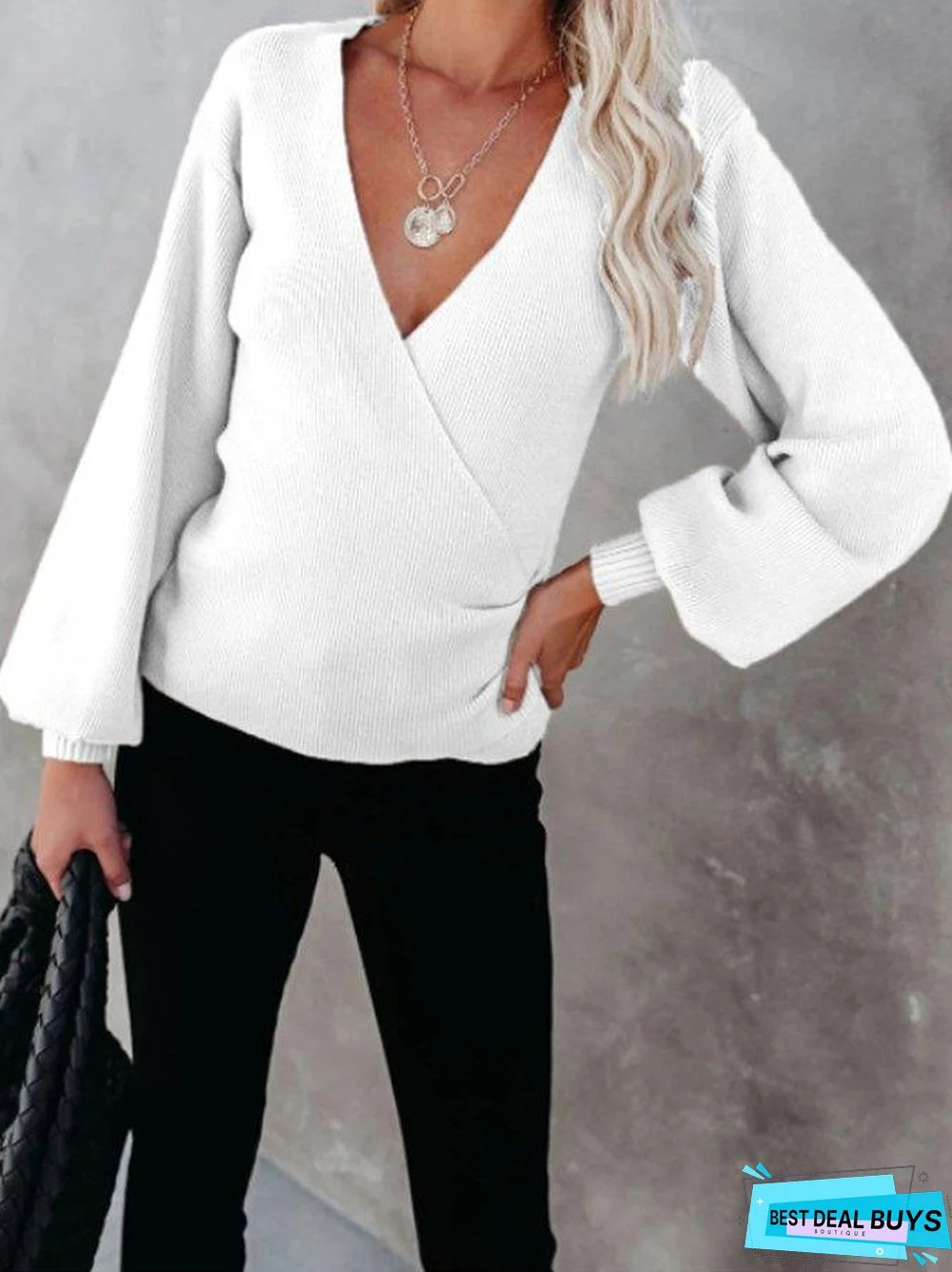 Long Sleeve Regular Fit Plain Simple Sweater