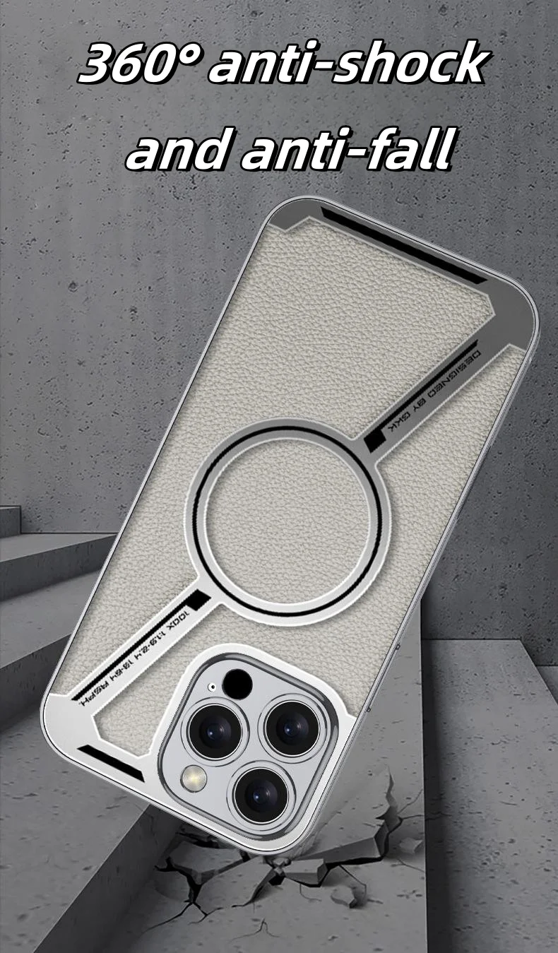 Suitable for iPhone 16 electroplated leather mobile phone case