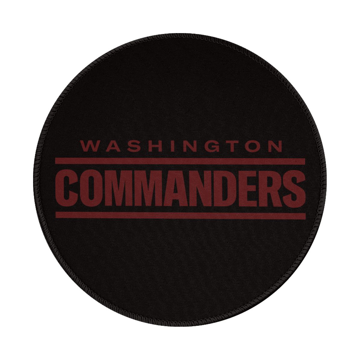 Washington Commanders Wordmark Round Non-Slip Thick Rubber Modern Gaming Mousepad