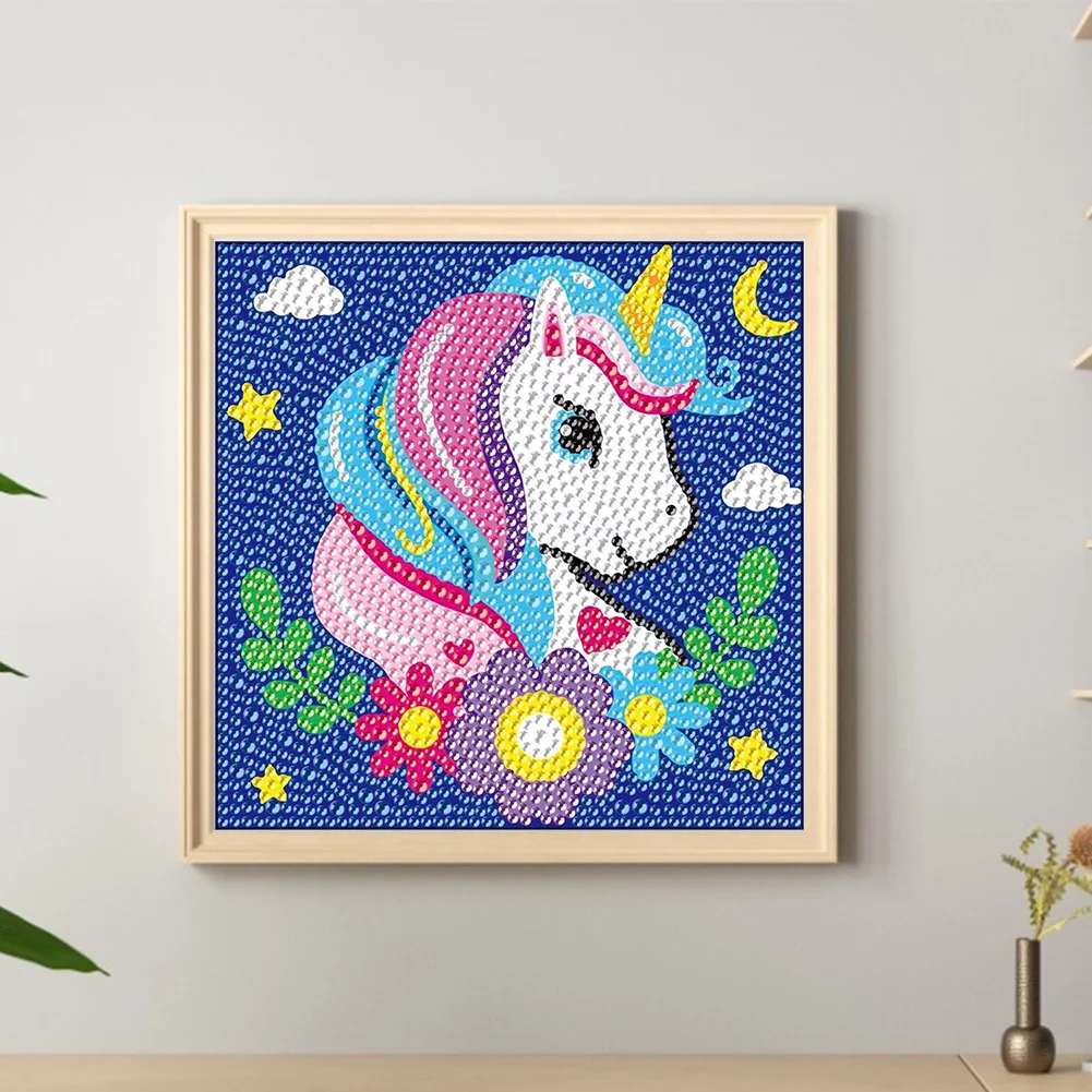 Diamond Painting - Full Crystal Rhinestone - Unicorn(18*18cm)
