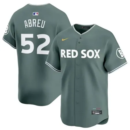 Men's Boston Red Sox #52 Wilyer Abreu  Green 2025 City Connect Limited Player Jersey