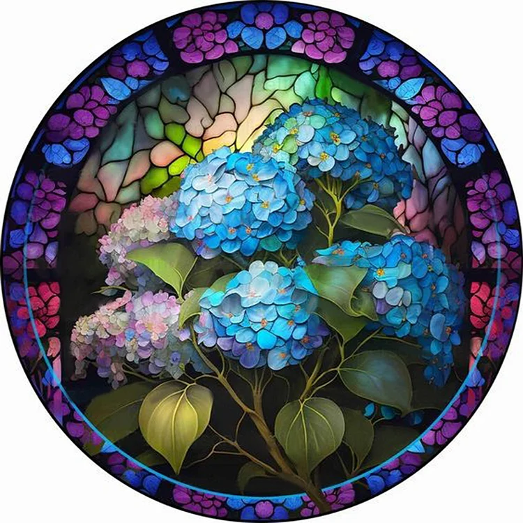 Stained Glass Flower - Full Round - Diamond Painting (35*35cm)