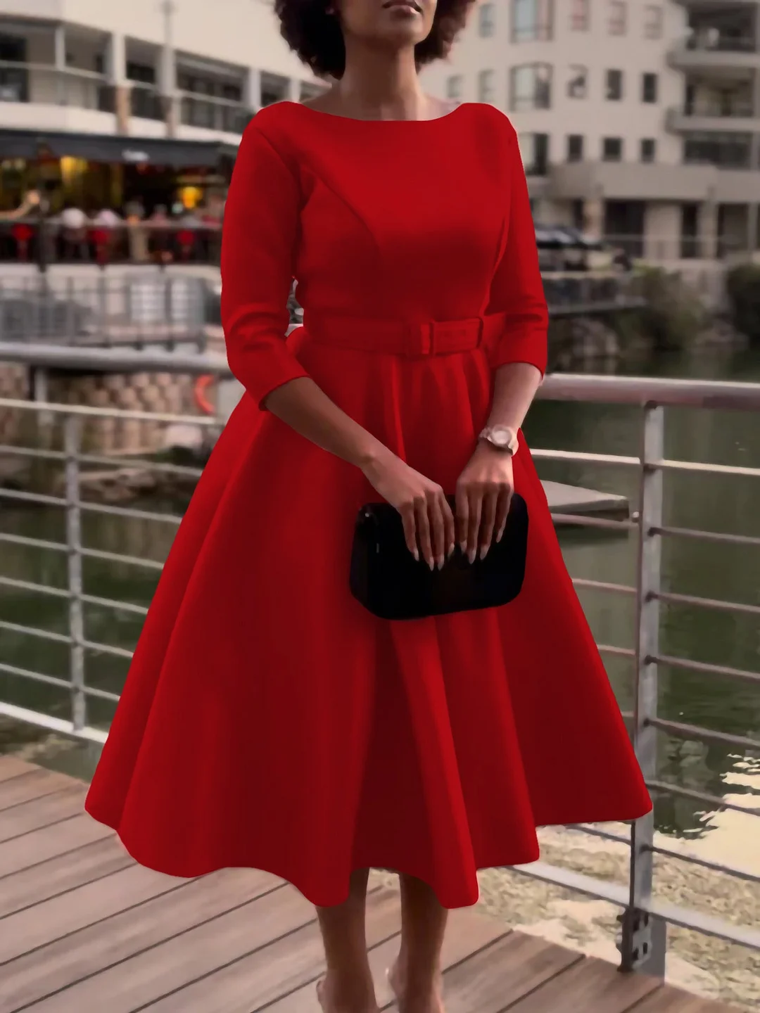 Uveng Fashion Elegant Bridesmaid Banquet Dress Dresses