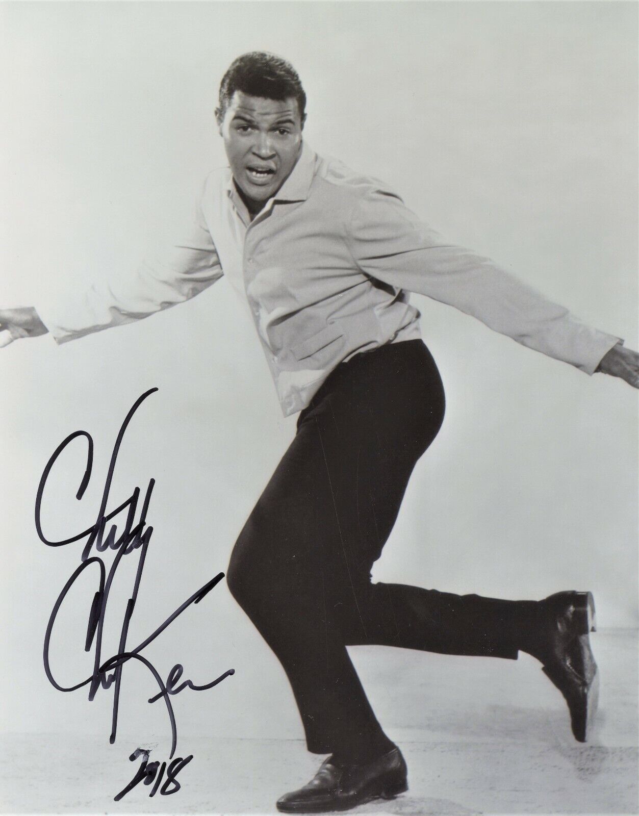 CHUBBY CHECKER Signed Photo Poster painting