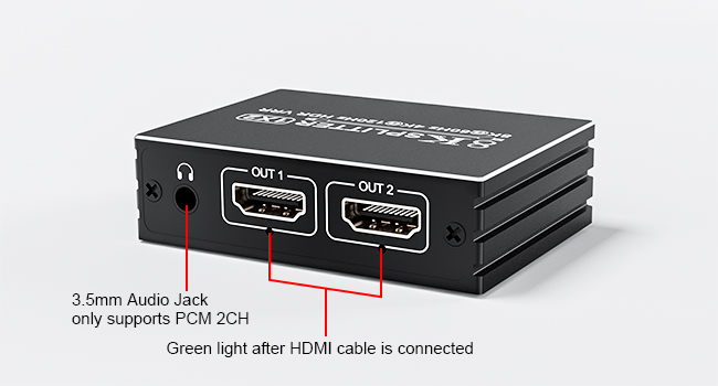 hdmi splitter 1 in 2 out