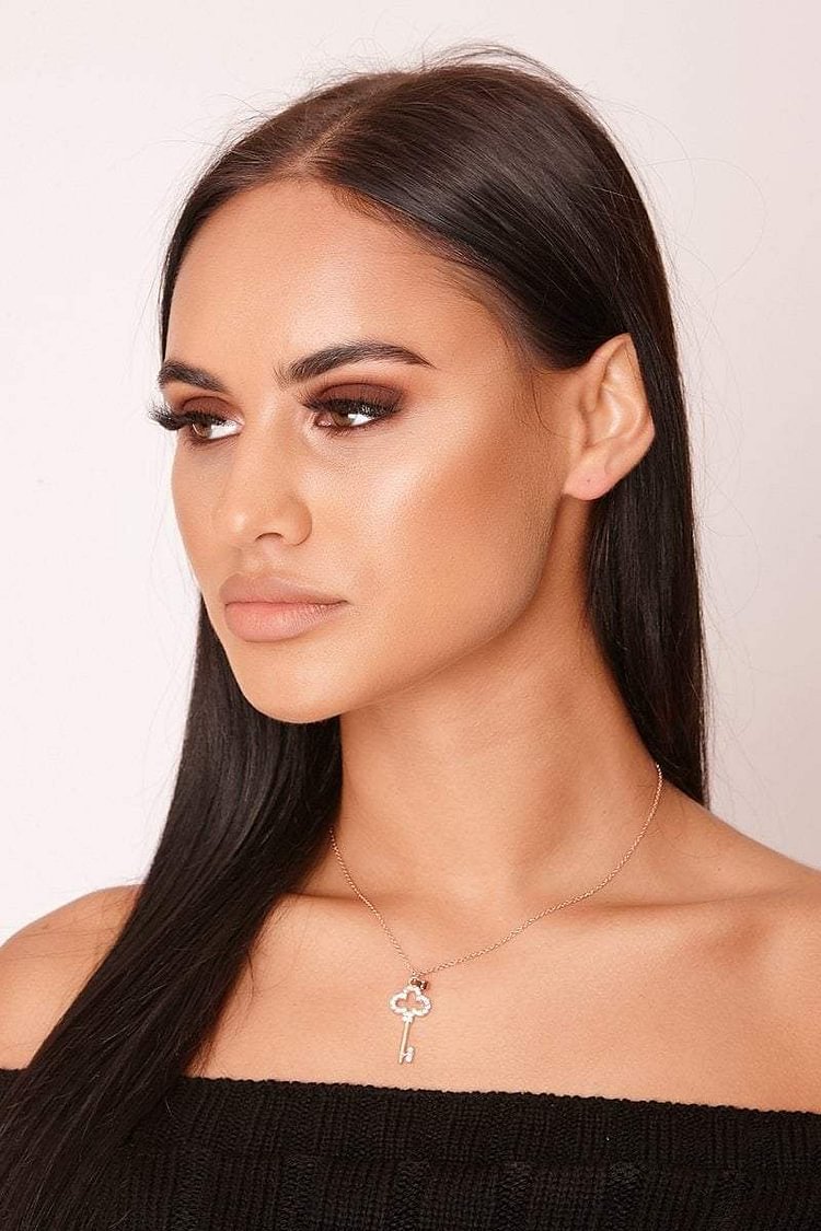 Alexa Gold Key Pendant Necklace Katch Me