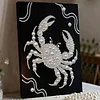 (30x40cm)Crab DIY Pearl Painting Framed Grape Handmade Pearl Material Art Kit Living Room Decor