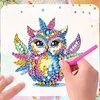 6pcs Acrylic Special Shape Owl Diamond Painting Fridge Magnet