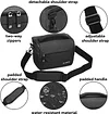 DSLR Camera Shoulder Bag Waterproof Portable Anti-Shock Digital Camera Case Compatible Protector for Camera Lens and Accessories