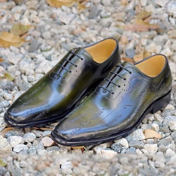 Special Symbol Carved Oxford Shoes | EGEMISS