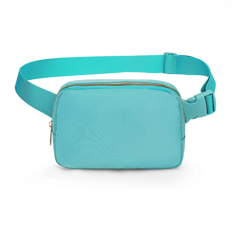 Unisex Basic Classic Style Solid Color Nylon Waist Bags