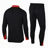 2024-2025 Portugal Half-Pull Training Suit Black Football Shirt Set
