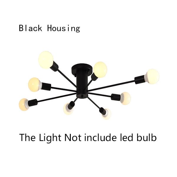 Living Room Bedroom LED Pendant Down Light Hanging Lamp Fixtures With E26 E27 Edison Bulb Surface Pendant Mounted Lighting
