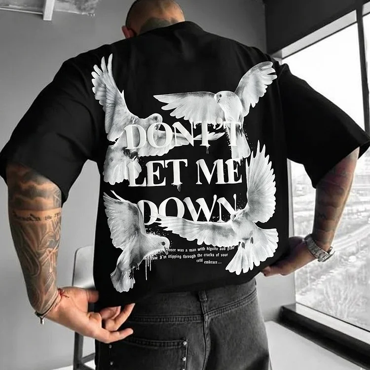 Oversize 100% Cotton Vintage Foam-Print T-Shirt