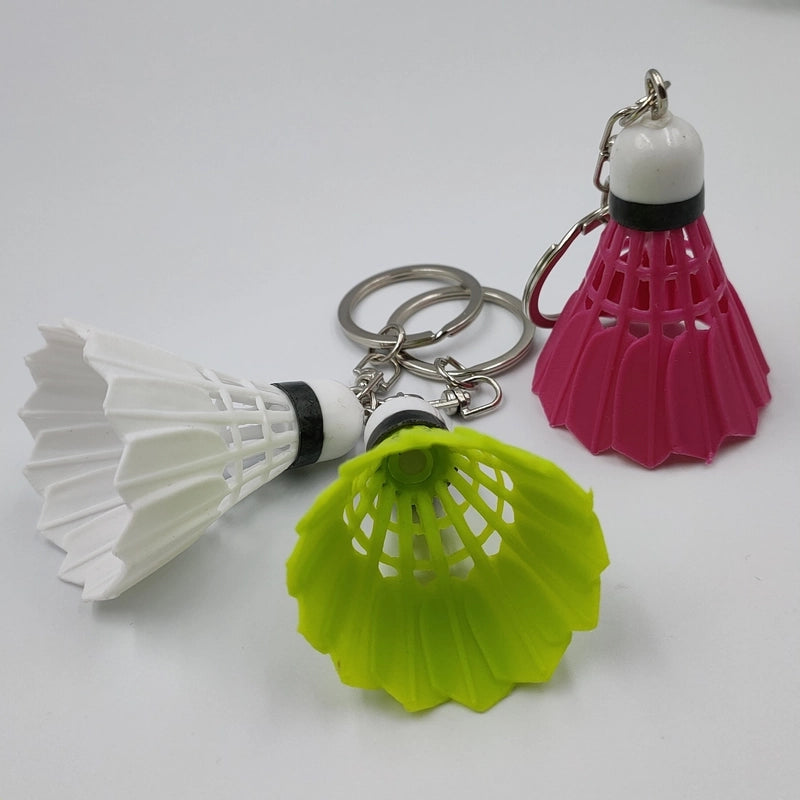 Minimalist Sports Badminton Plastic Unisex Bag Pendant Keychain