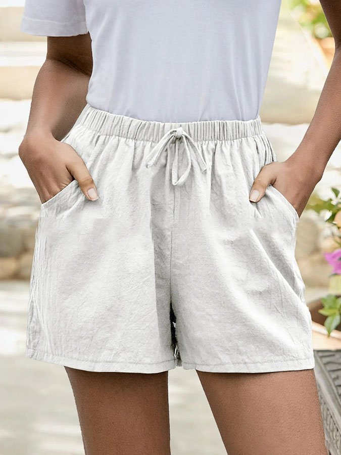 Cotton Linen Casual Shorts