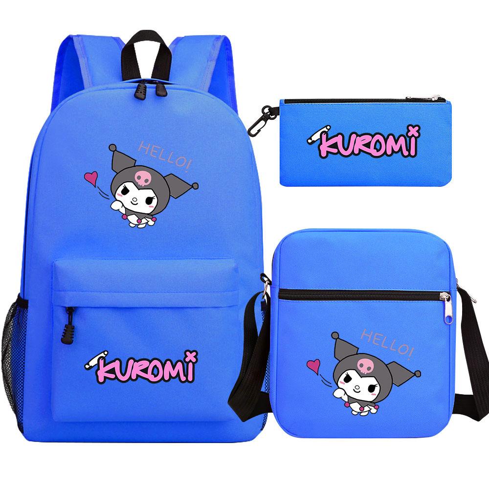 Mayoulove Kuromi Backpack Large Capacity With Stylish Design For School Use-Mayoulove