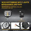 40W Motorcycle LED Spotlight 12-80V Driving Fog Lamp White Yellow DRL Headlight