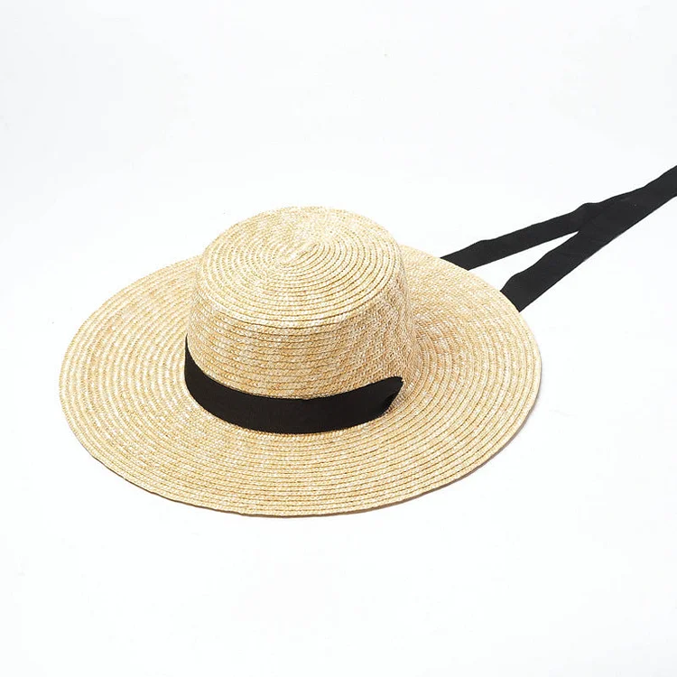 Straw Hat Flat Straw Hat Sun-Proof Vacation Beach Hat Children