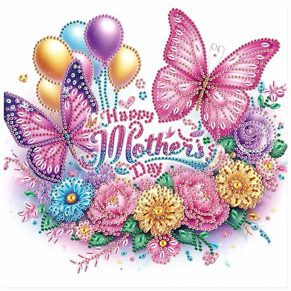 Mother'S Day 30*30cm(canvas) special shaped drill diamond painting