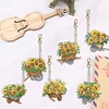 >SALE<6PCS Double Sided Special Shape Diamond Painting Keychain (Sunflower Buggy)