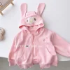 Kid Girl Hooded Autumn Cartoon Printing Coats