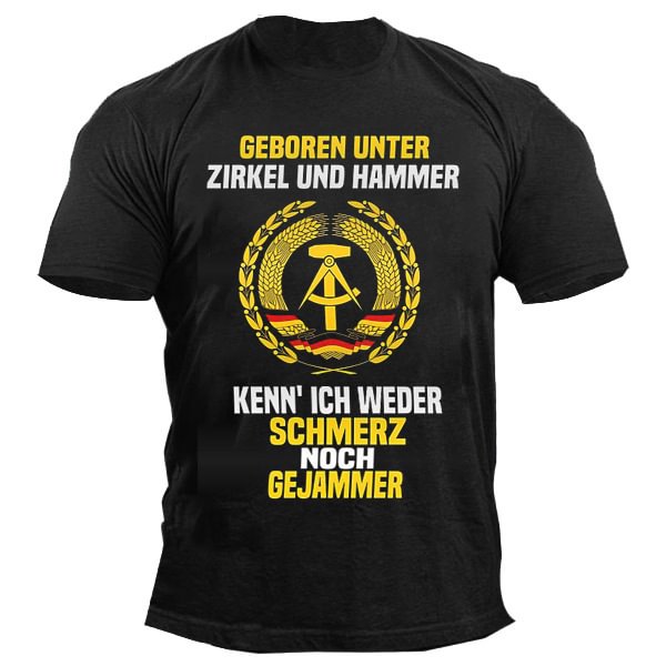 East Germany Retro Men's Short Sleeve Crew Neck T-Shirt-Compassnice®