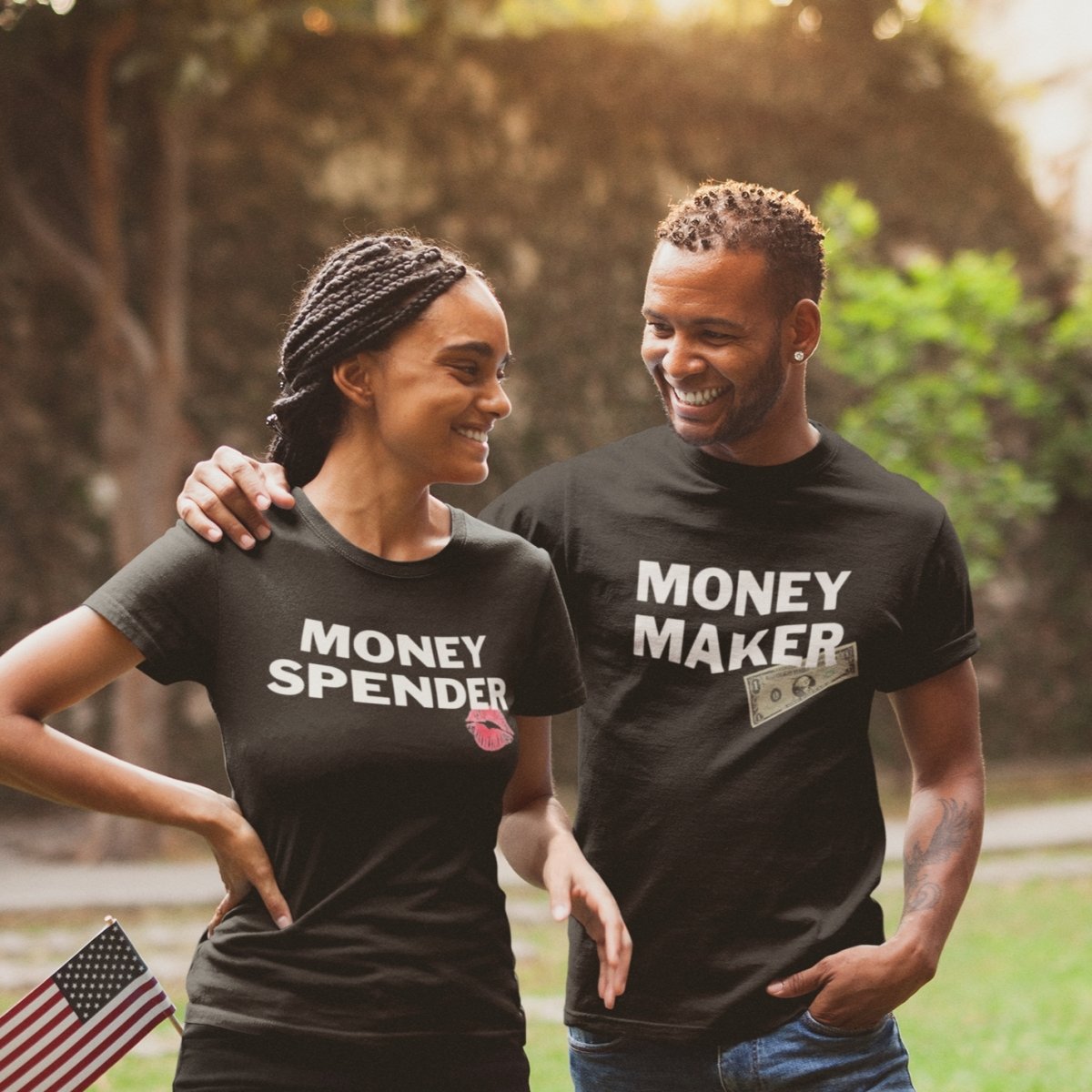 Loveyoufancy Money Maker And Money Spender Couple T-Shirts