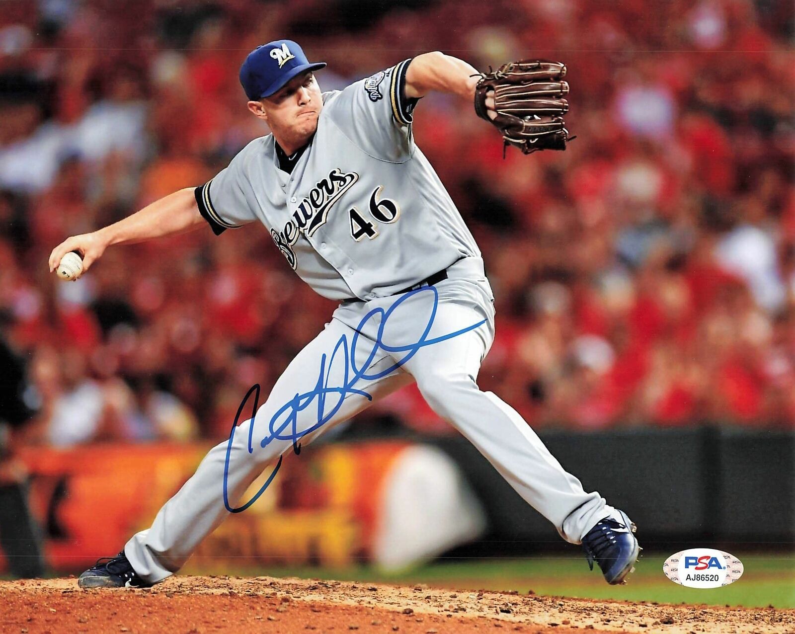 COREY KNEBEL signed 8x10 Photo Poster painting PSA/DNA Milwaukee Brewers Autographed