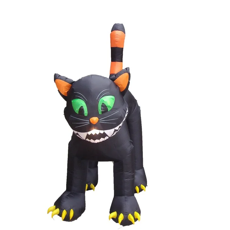 Halloween 11 Foot Tall Animated Black Cat Inflatable