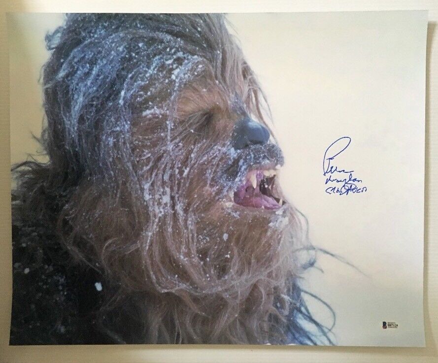 Peter Mayhew Signed Autographed 16x20 Photo Poster painting Star Wars Chewbacca BECKETT COA 4