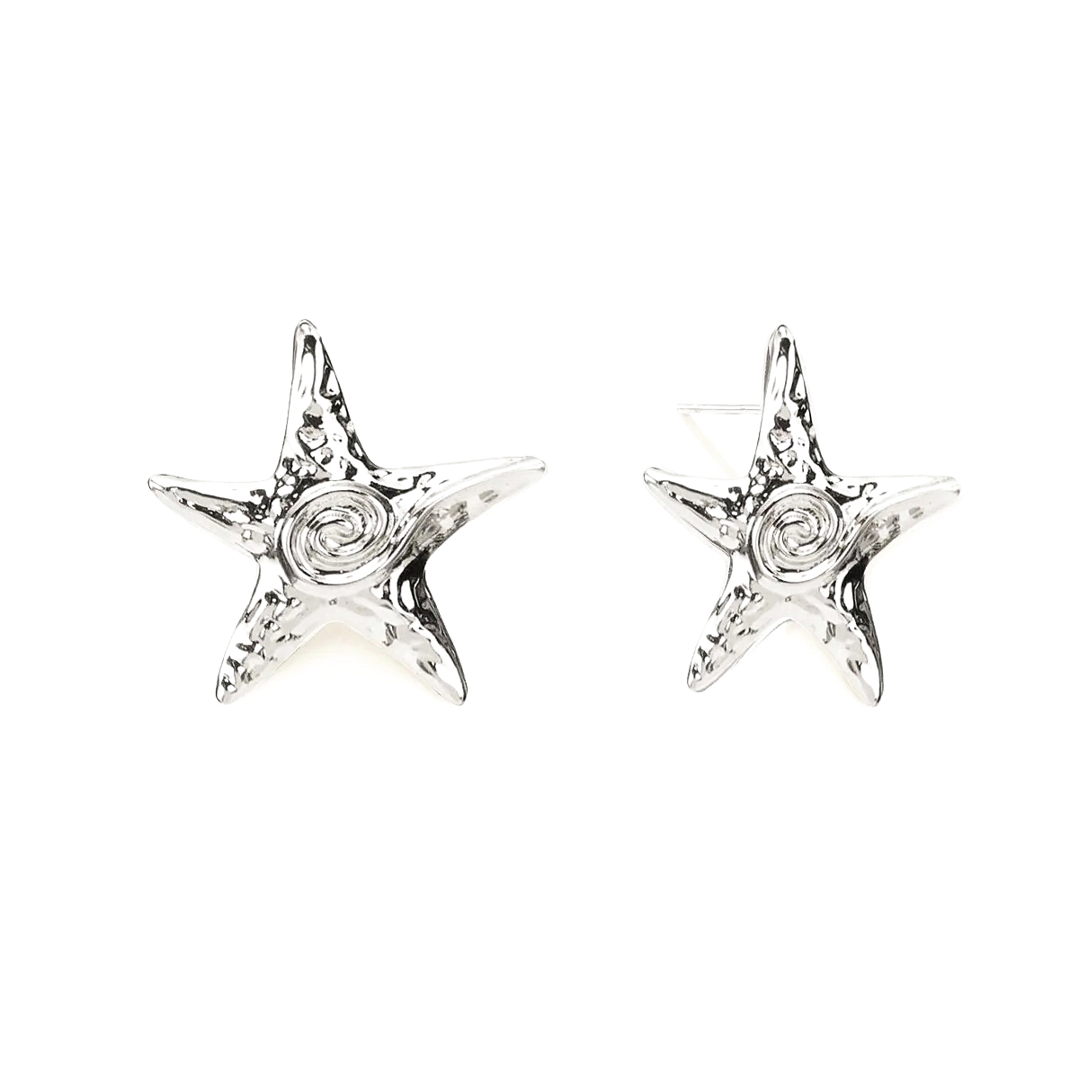  Starfish Stud Earrings in Silver