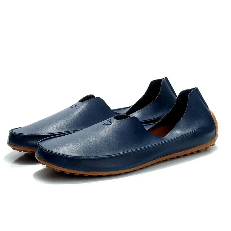 Men Loafers Moccasins Leather Mens Shoes Lightweight Sneakers Breathable Slip-on Driving Casual Shoes Men Footwear Plus Size 47