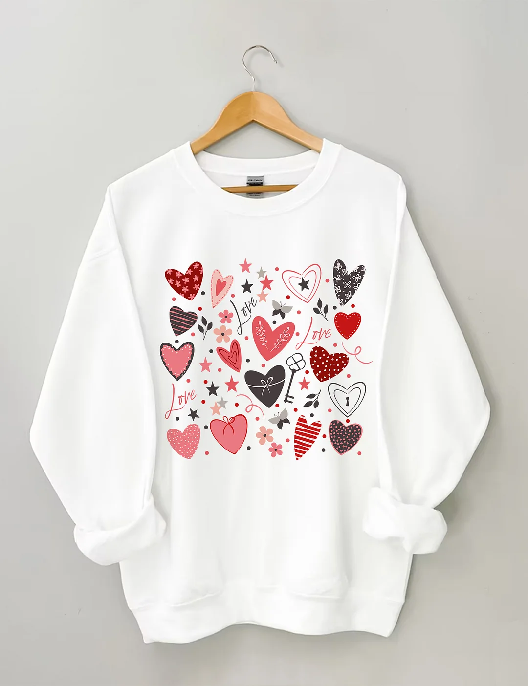 Cute Heart Valentine's Day Sweatshirt