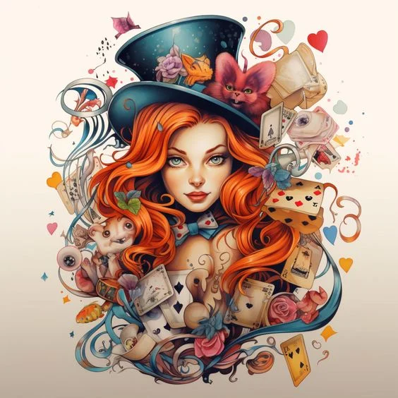 Alice In Wonderland 30*30CM (Canvas) Full Round Diamond Painting gbfke