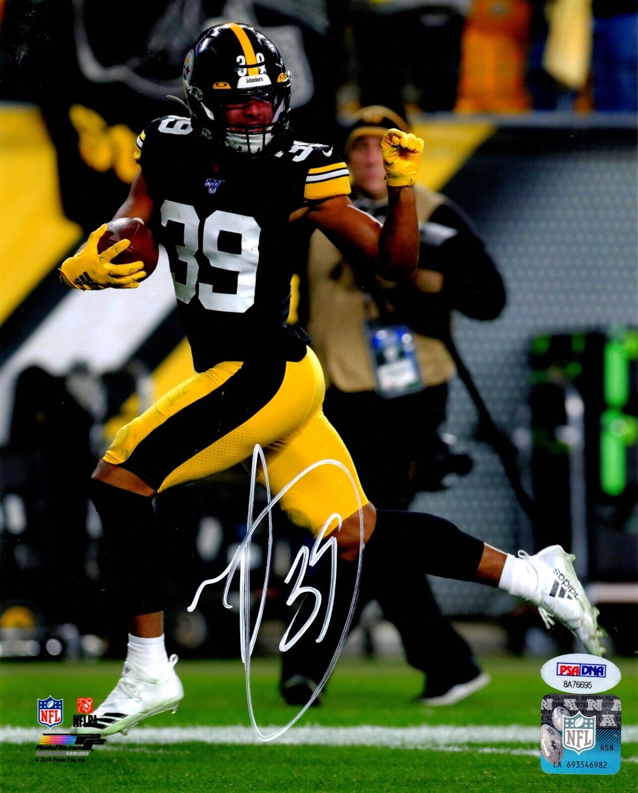 Minkah Fitzpatrick autographed signed 8x10 Photo Poster painting Pittsburgh Steelers PSA Witness