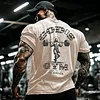 Retro &ldquo;God's Gym Canc&uacute;n Print&rdquo; Washed Gym T-Shirt by Inlyline