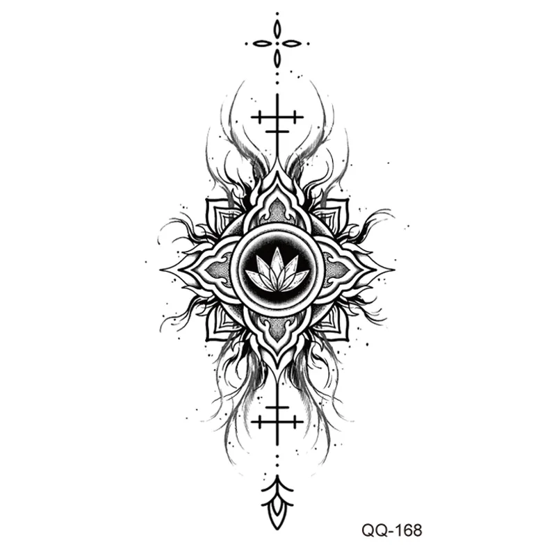 Sdrawing Rose Temporary Tattoo Sticker Flower Feather Elephant Body Clavicle Ankle Legs Arm Art Fake Tatto Party Bikini Tatoos