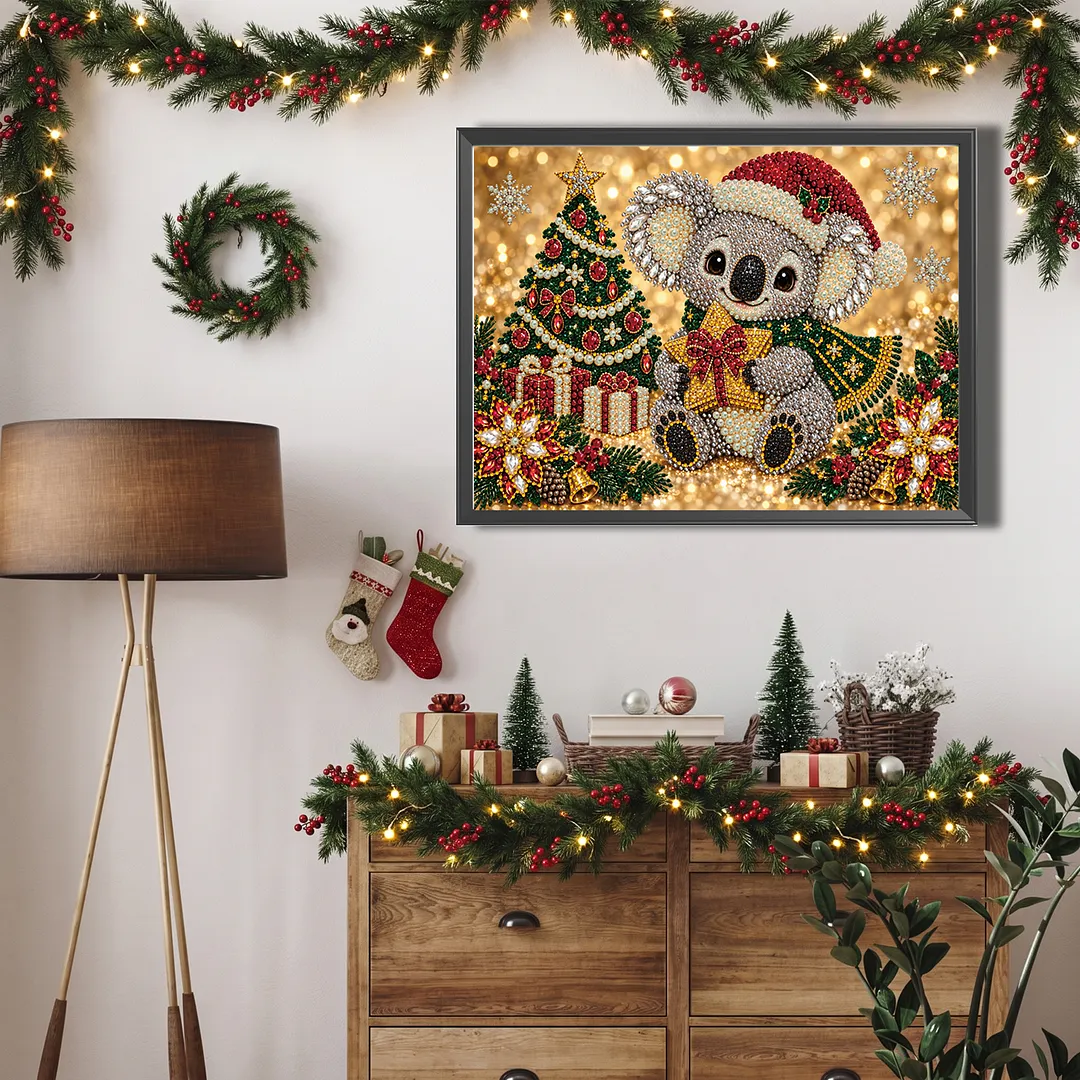 Pearl Painting Kit for Adults Christmas Koala 15.75x11.81in