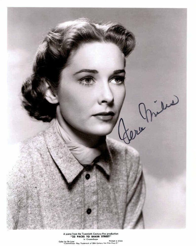 Vera miles signed autographed 23 paces to baker street jean lennox Photo Poster painting